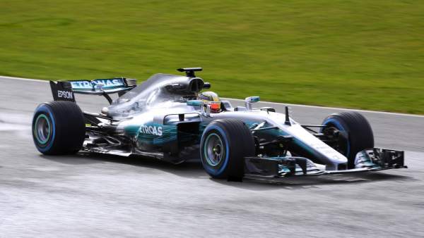 Hamilton, en su Mercedes Hamilton, en su Mercedes