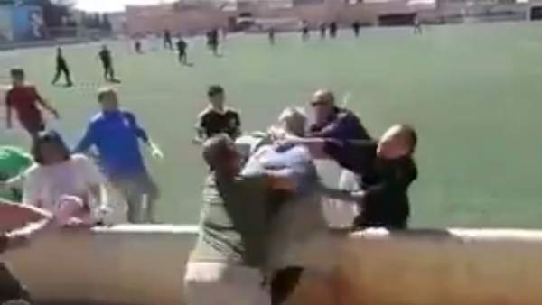 Pelea en un partido infantil en Alaró Pelea en un partido infantil en Alaró