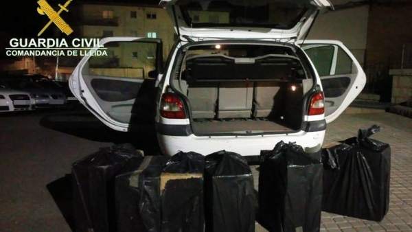Tabaco escondido en bolsas de basura Tabaco escondido en bolsas de basura