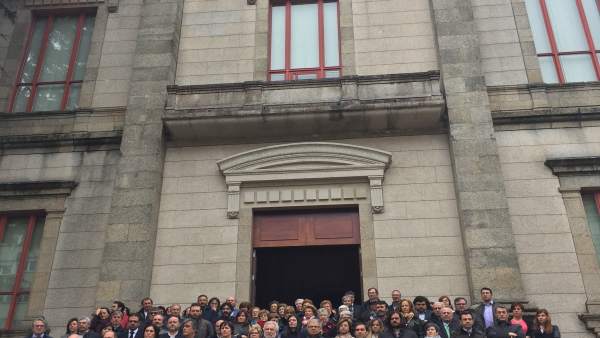 Minuto de silencio en el Parlamento de Galica Minuto de silencio en el Parlamento de Galica