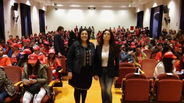 Amo (izda.) y Chacón, durante la inauguración de la prueba Amo (izda.) y Chacón, durante la inauguración de la prueba