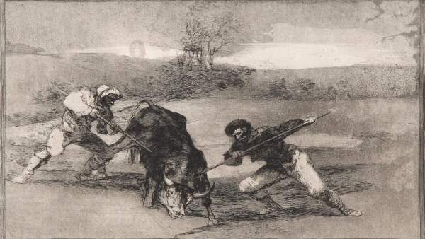Uno de los grabados de la serie Tauromaquia, de Goya Uno de los grabados de la serie Tauromaquia, de Goya