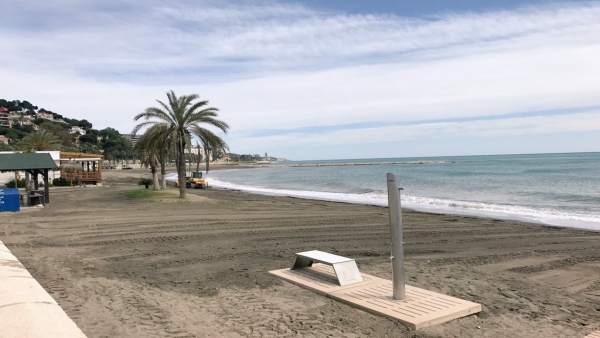 Playa caleta obras temporal malaga febrero lluvias Playa caleta obras temporal malaga febrero lluvias