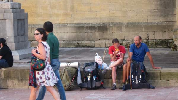 Peregrinos del Camino. Turistas Peregrinos del Camino. Turistas