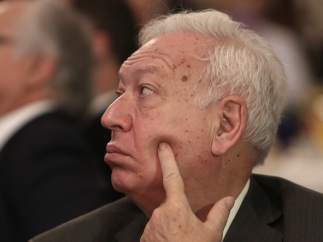 El exministro Margallo en un desayuno informativo
