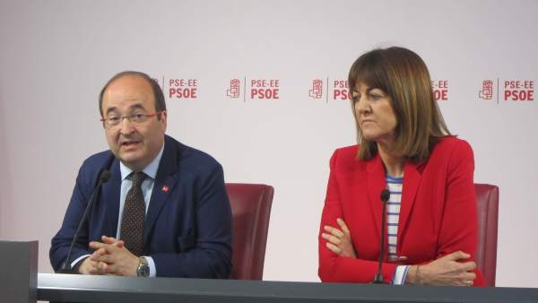 Idoia Mendia con Miquel Iceta Idoia Mendia con Miquel Iceta