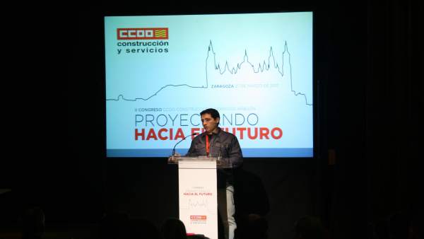 Pablo Urmeneta este lunes en el Congreso de la Federación de Construcción CCOO. Pablo Urmeneta este lunes en el Congreso de la Federación de Construcción CCOO.