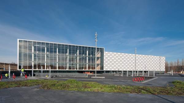 Exterior del pabellón Navarra Arena Exterior del pabellón Navarra Arena