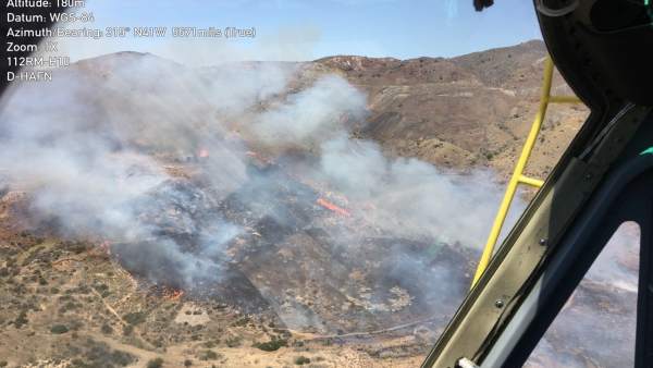 Imágenes del incendio tomada desde helicóptero de la DGSCE Imágenes del incendio tomada desde helicóptero de la DGSCE