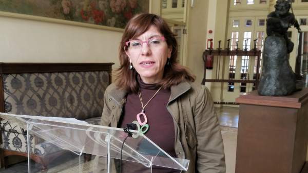 La portavoz de Podemos, Laura Camargo La portavoz de Podemos, Laura Camargo