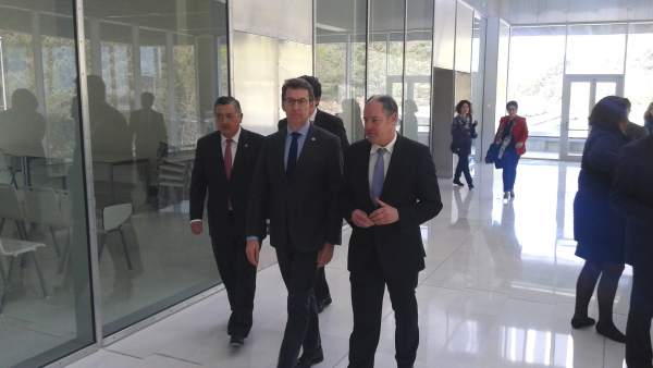 El presidente de la Xunta ene l campus de Vigo El presidente de la Xunta ene l campus de Vigo