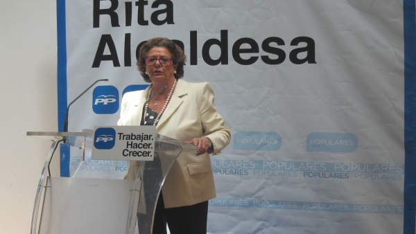 Rita Barberá durante la presentación de su programa electoral Rita Barberá durante la presentación de su programa electoral