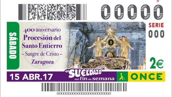 Cupón de la INCE dedicado a la procesión del Santo Entierro Cupón de la INCE dedicado a la procesión del Santo Entierro