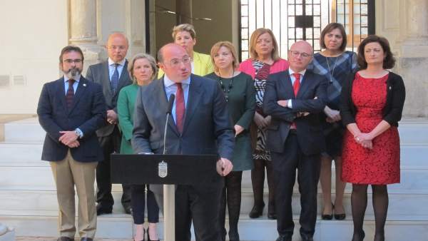 Pedro Antonio Sánchez y sus consejeros Pedro Antonio Sánchez y sus consejeros