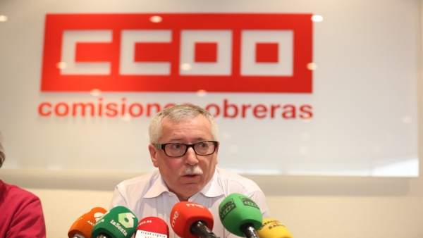 Rueda de prensa del secretario general de CC.OO., Ignacio Fernández Toxo Rueda de prensa del secretario general de CC.OO., Ignacio Fernández Toxo