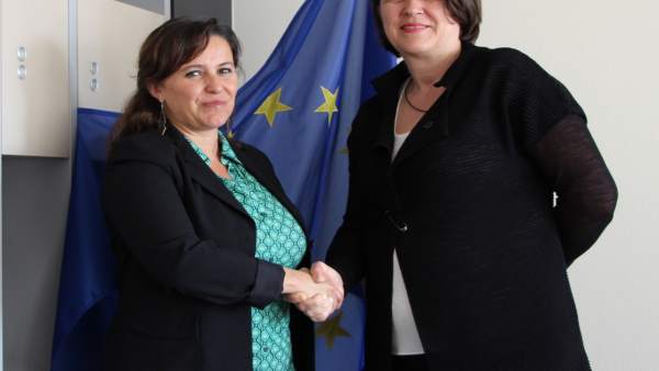 Ana Miranda (BNG) y la comisaria de Transportes, Violeta Bulc Ana Miranda (BNG) y la comisaria de Transportes, Violeta Bulc