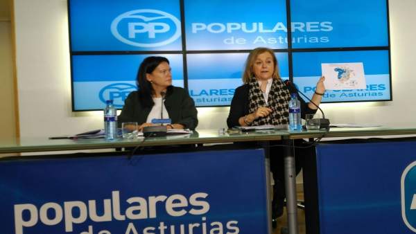 Susana López Ares y Mercedes Fernández analizan los PGE. Susana López Ares y Mercedes Fernández analizan los PGE.