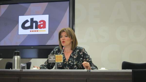 La portavoz de CHA, Carmen Martínez, en las Cortes La portavoz de CHA, Carmen Martínez, en las Cortes