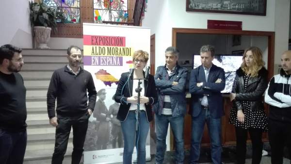 Ruz en la presentación de la exposición en Hinojosa Ruz en la presentación de la exposición en Hinojosa