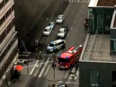 Camión en llamas