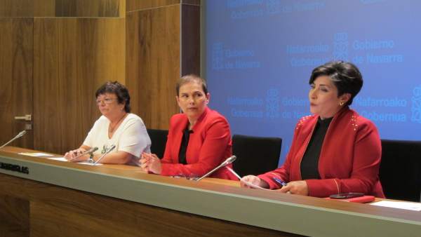 María José Beaumont, Uxue Barkos y María Solana. María José Beaumont, Uxue Barkos y María Solana.
