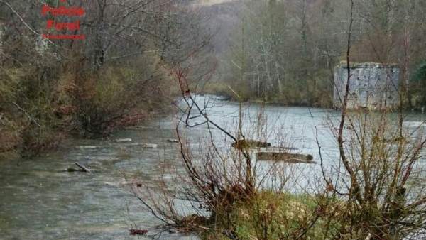 Zona del río Irati donde aparecieron los restos Zona del río Irati donde aparecieron los restos