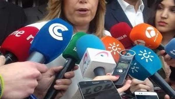 La presidenta de la Junta de Andalucía, Susana Díaz, en Hinojos (Huelva). La presidenta de la Junta de Andalucía, Susana Díaz, en Hinojos (Huelva).