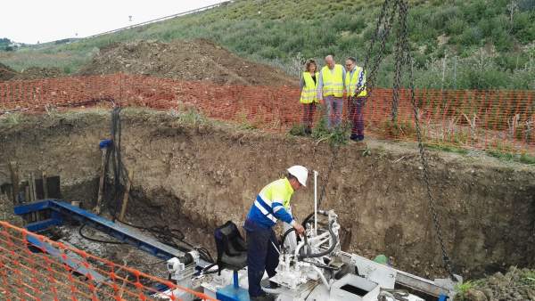 Visita a las obras en la red de abastecimiento de agua de Las Infantas. Visita a las obras en la red de abastecimiento de agua de Las Infantas.