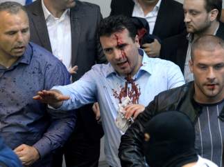 Protestas en Skopje