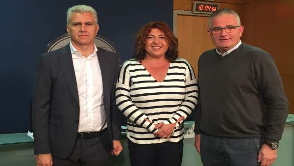 Los diputados de EL PI, Josep Melia, Maria Antònia Sureda y Joan Font Los diputados de EL PI, Josep Melia, Maria Antònia Sureda y Joan Font