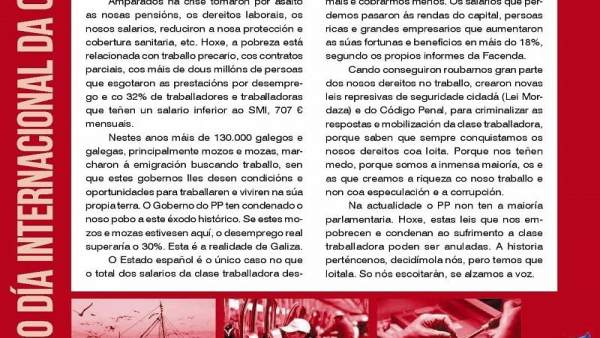 Manifiesto de la CIG por este 1 de mayo Manifiesto de la CIG por este 1 de mayo