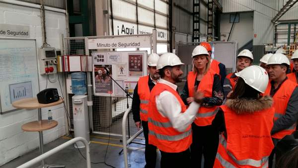 Marta Gastón visita la planta Arcelor Mittal en Pedrola. Marta Gastón visita la planta Arcelor Mittal en Pedrola.