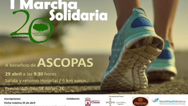 Imagen del cartel anunciador de la marcha solidaria Imagen del cartel anunciador de la marcha solidaria