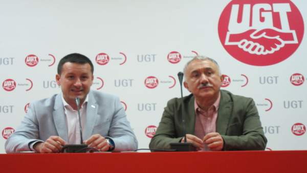 Javier Fernández Lanero (UGT Asturias)y Pepe Álvarez secretario general de UGT Javier Fernández Lanero (UGT Asturias)y Pepe Álvarez secretario general de UGT