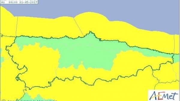 Avisos amarillos en Asturias por viento, oleaje y nieve Avisos amarillos en Asturias por viento, oleaje y nieve