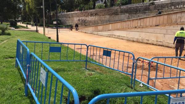 La inundación ha afectado a un tramo del cauce La inundación ha afectado a un tramo del cauce