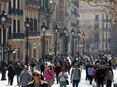 Portal de l'Àngel, Barcelona, comercio, tiendas, turistas
