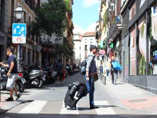 Un turista en el distrito Centro