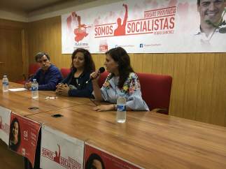 Francisco Pérez, Iratxe García y Esther Peña