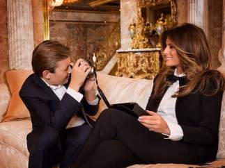 Melania y Barron Trump