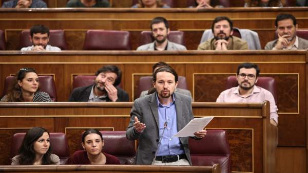 Pablo Iglesias en el Congreso, en una imagen de archivo Pablo Iglesias en el Congreso, en una imagen de archivo
