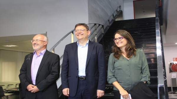 Mónica Oltra, Antonio Montiel y Ximo Puig en una imagen de archivo Mónica Oltra, Antonio Montiel y Ximo Puig en una imagen de archivo