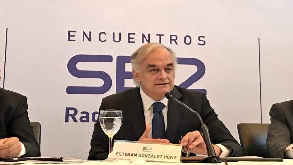 Esteban González Pons en el desayuno de la Cadena Ser Esteban González Pons en el desayuno de la Cadena Ser