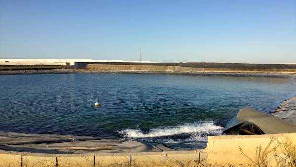 Las balsas del Bajo Andarax, llenas tras la llegada de agua desalada Las balsas del Bajo Andarax, llenas tras la llegada de agua desalada