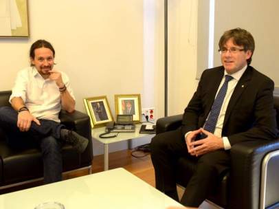 Reunión de Iglesias y Puigdemont