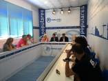 Antonio Sanz con el PP local de Cádiz