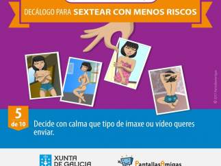 Una de las recomendaciones de la campaña para un 'sexting' seguro