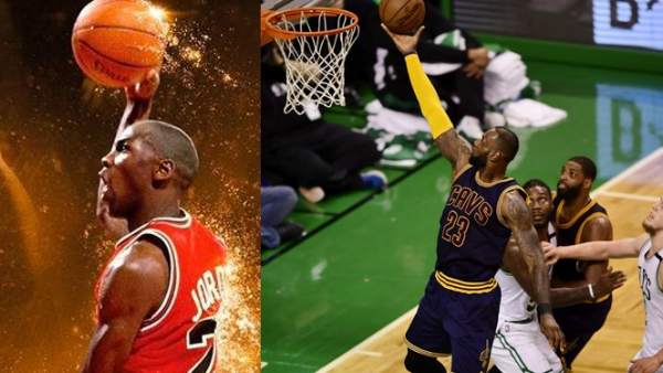 Michael Jordan y LeBron James Michael Jordan y LeBron James
