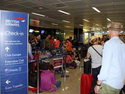 Pasajeros afectados de British Airways