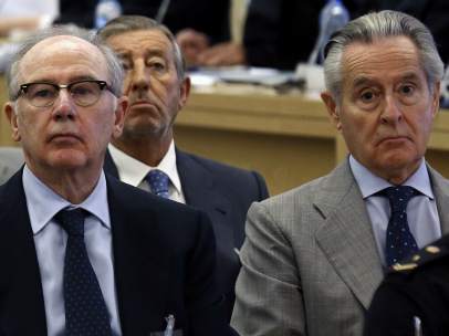 Rodrigo Rato y Miguel Blesa en el juicio por las tarjetas black